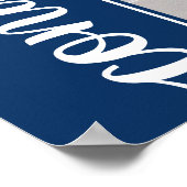 青い卒業式のアーチ型の写真 ポスター (角)