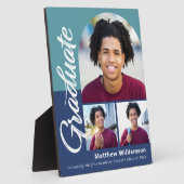 青い卒業式3フォトアーはっきりしたチスクリプトモダン フォトプラーク (側面)