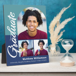 青い卒業式3フォトアーはっきりしたチスクリプトモダン フォトプラーク