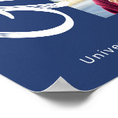 青い卒業式3フォトアーはっきりしたチスクリプトモダン ポスター (角)