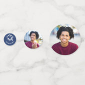 青い卒業式3フォトスクリプはっきりしたトキャップのミニマリスト コンフェッティ (裏面)