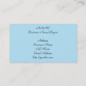 青い単独鳥のツリーブランチを絵を描く抽象美術 名刺 (裏面)