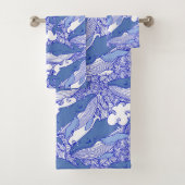 青い単色ザトウクジラ バスタオルセット (インサイチュ)