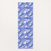 青い単色ザトウクジラ ヨガマット (正面)