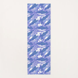 青い単色ザトウクジラ ヨガマット