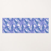 青い単色ザトウクジラ ヨガマット (正面(横))