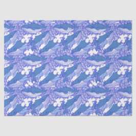 青い単色ザトウクジラ 薄葉紙