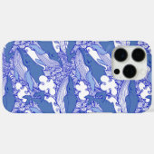 青い単色ザトウクジラ Case-Mate iPhoneケース (裏面 (横))