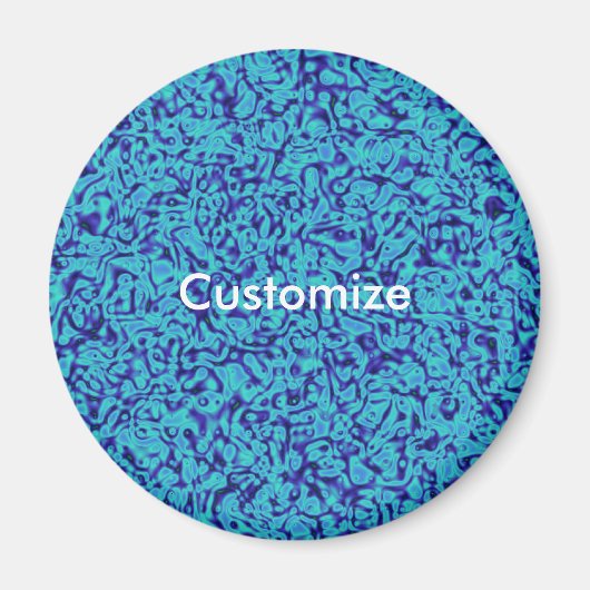 青い印象主義 – テンプレート マグネット (正面)