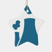 青い原子力発電所アイコン セラミックオーナメント (右)