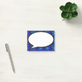 青い原子構造スピーチバブル サイエンス ポストイット (オフィス)