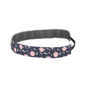 青い及びピンクの大きいドット・パターン アスレチックヘッドバンド (右)
