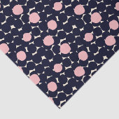 青い及びピンクの大きいドット・パターン 薄葉紙 (詳細)