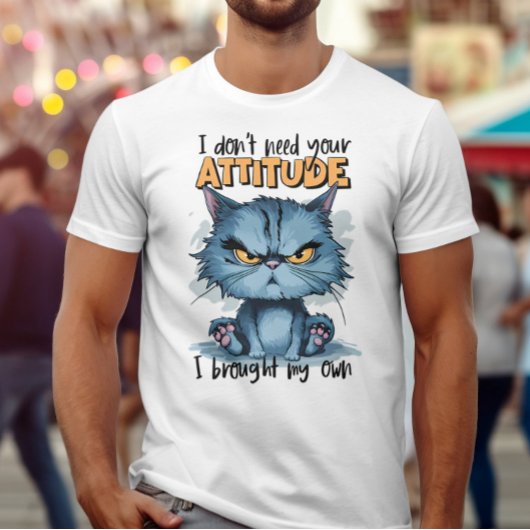 青い反逆猫：アティトゥは要らない Tシャツ