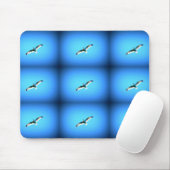 青い口の上の九つの唸り声 マウスパッド (マウス)