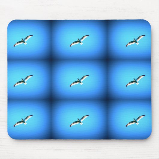 青い口の上の九つの唸り声 マウスパッド (正面)