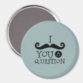 青い口ひげ質問ユーモアお父さんの日 マグネット (正面/裏面)