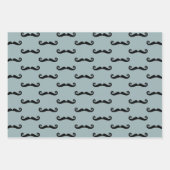 青い口ひげ質問ユーモアお父さんの日 ラッピングペーパーシート (正面3)