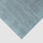 青い古い音楽シートテクスチャ 薄葉紙 (詳細)