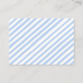 青い可愛いテディベアの男の赤ちゃんシャワーカード エンクロージャーカード (裏面)