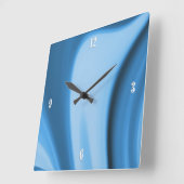 青い台所は四桁の柱時計渦巻きます スクエア壁時計 (傾斜)