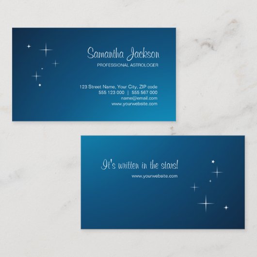 青い名刺の星 名刺 (正面/裏面)
