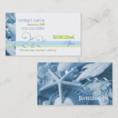 青い名刺の海の貝 名刺 (正面/裏面)