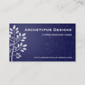 青い名刺の白い枝 名刺 (裏面)