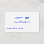 青い名刺の陰のデザイナージュエリー 名刺 (裏面)