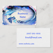 青い名刺の陰のデザイナージュエリー 名刺 (正面/裏面)