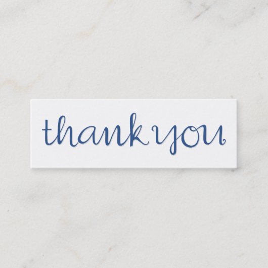 青い名刺をお願いします スキニー名刺 (正面)