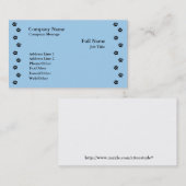 青い名刺テンプレートに印刷 名刺 (正面/裏面)