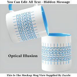 青い名前の隠しメッセージトレンディーMag 121B誕生日 マグカップ