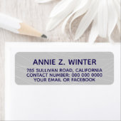 青い名前+グレーのアドレス淡い色の情報 ラベル (インサイチュ)