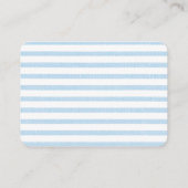 青い名門私立校風のあじさい男の赤ちゃんシャワーが本をもたらす エンクロージャーカード (裏面)