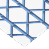 青い名門私立校風のトレリス竹のパターン テーブルクロス (アングル)