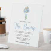 青い吹き出しバンプからのメッセージ 台座サイン (インサイチュ)