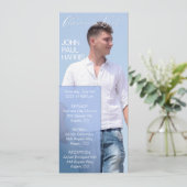 青い命のお祝い デジタル葬儀招待状 招待状 (スタンド正面)