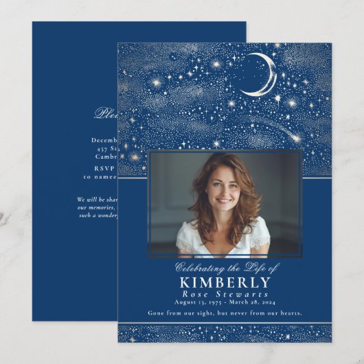 青い命の祭り 追悼写真 招待状 (正面/裏面)