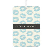 青い唇，キス，口紅，あなたの名前，パーソナライズ カーエアーフレッシュナー (裏面)