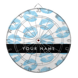 青い唇,キス,口紅,あなたの名前,パーソナライズ ダーツボード