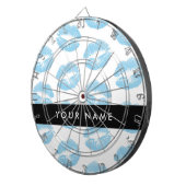 青い唇，キス，口紅，あなたの名前，パーソナライズ ダーツボード (正面右)