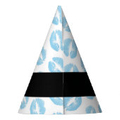 青い唇，キス，口紅，あなたの名前，パーソナライズ パーティーハット (裏面)