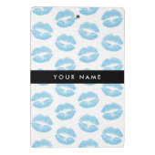 青い唇，キス，口紅，あなたの名前，パーソナライズ ミニクリップボード (裏面)