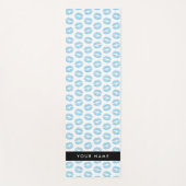 青い唇，キス，口紅，あなたの名前，パーソナライズ ヨガマット (正面)