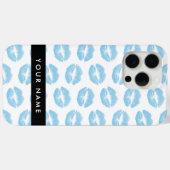 青い唇，キス，口紅，あなたの名前，パーソナライズ Case-Mate iPhoneケース (裏面 (横))