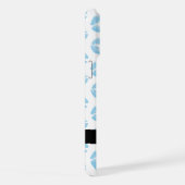 青い唇，キス，口紅，あなたの名前，パーソナライズ iPhoneケース (右側面)