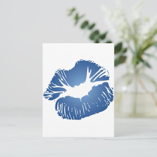 青い唇 ポストカード (スタンド正面)