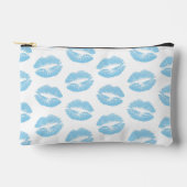 青い唇、唇のパターン、青い口紅、キス アクセサリーポーチ (正面)