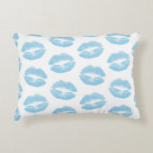 青い唇、唇のパターン、青い口紅、キス アクセントクッション (正面)